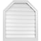 Ekena Millwork Octagonal Top Surface Mount PVC Gable Vent w/ 2"W x 1-1/2"P Brickmould Frame, 26"W x 30"H GVPOT26X3002SF - alternate 1